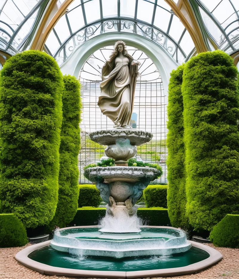 00961-66984331-a beautiful baroque statue of an angel on top of a fountain inside a royal greenhouse garden, angel statues, ornate and flowing,.png